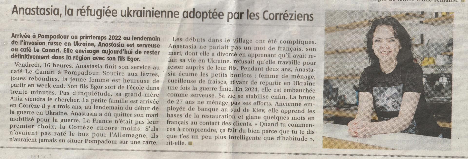 Anastatiia prend racine en correze